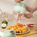 Mini Electric Handheld Food Chopper (4-in-1 Cordless Vegetable Chopper)