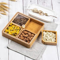 Bamboo Divided Snack & Nut Serving Tray