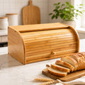 Bamboo Roll-Top Bread Box