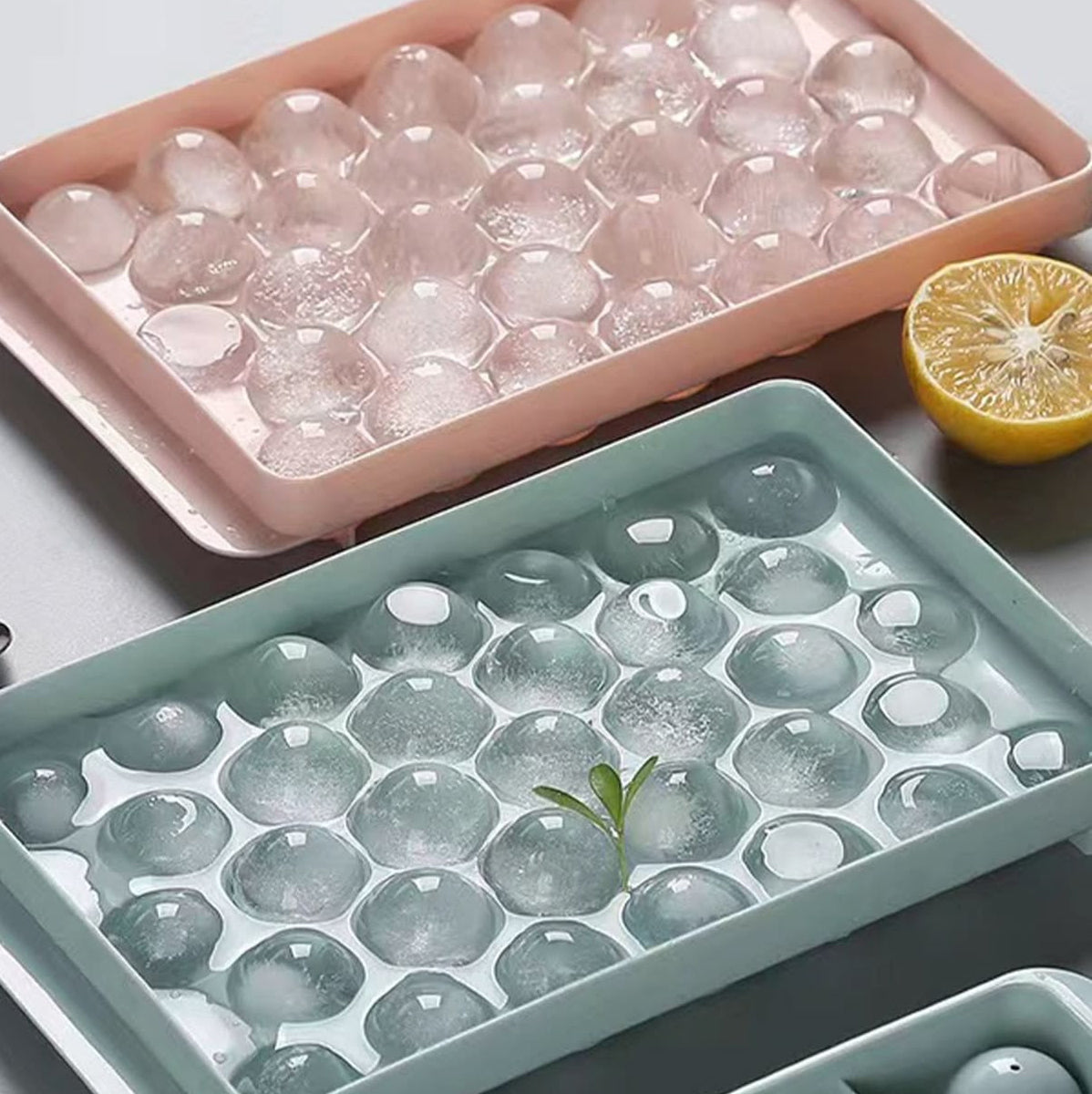 Round Ice Ball Tray with Lid