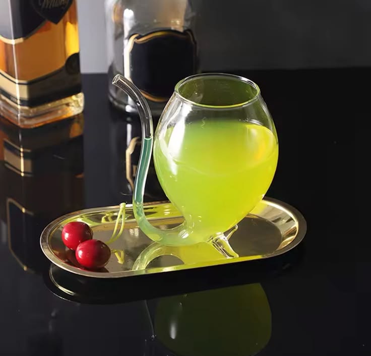 Glass Straw Cup
