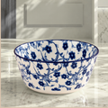 Name: Blue & White Floral Ceramic Serving Bowl