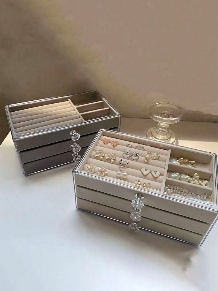 Acrylic Jewelry Organizer Box with Drawers