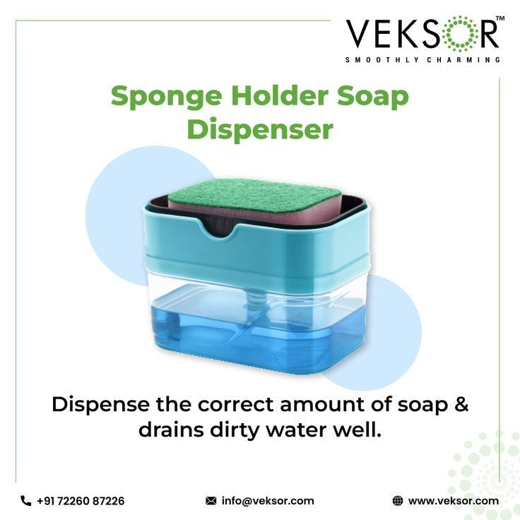 2-in-1 Soap Dispenser & Sponge Holder