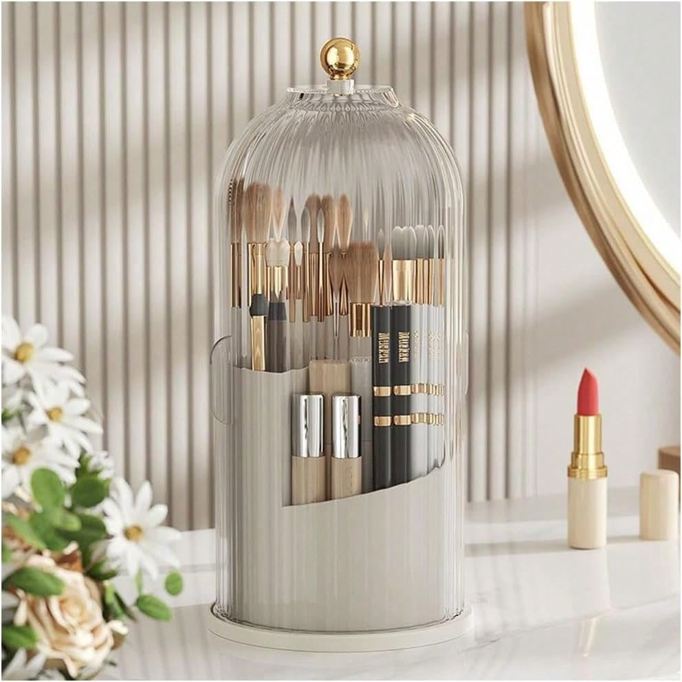 Countertop Rotating Brush holder with Lid