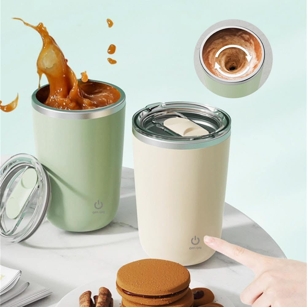 Self stirring mug