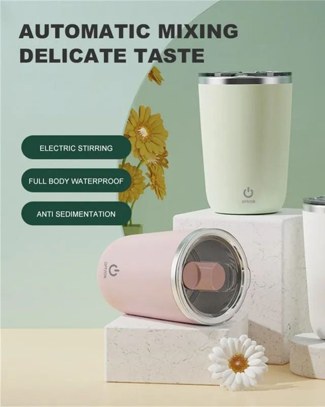 Self stirring mug