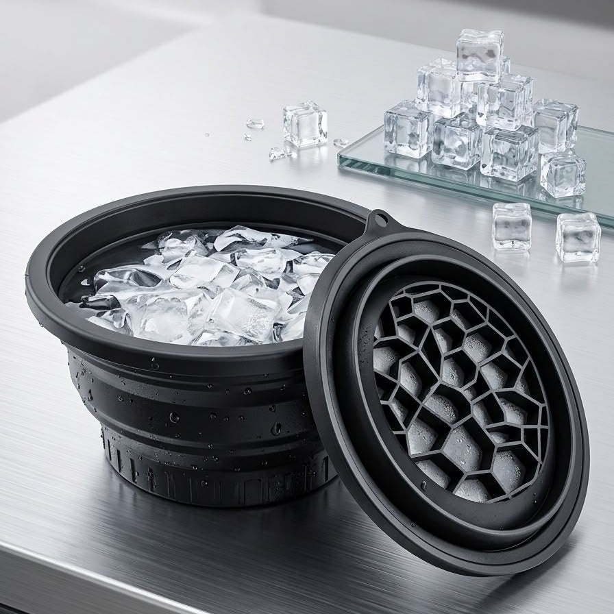 Collapsible Ice Facial Bowl with Strainer Lid