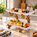 Crystal Two-Tier Serving Stand