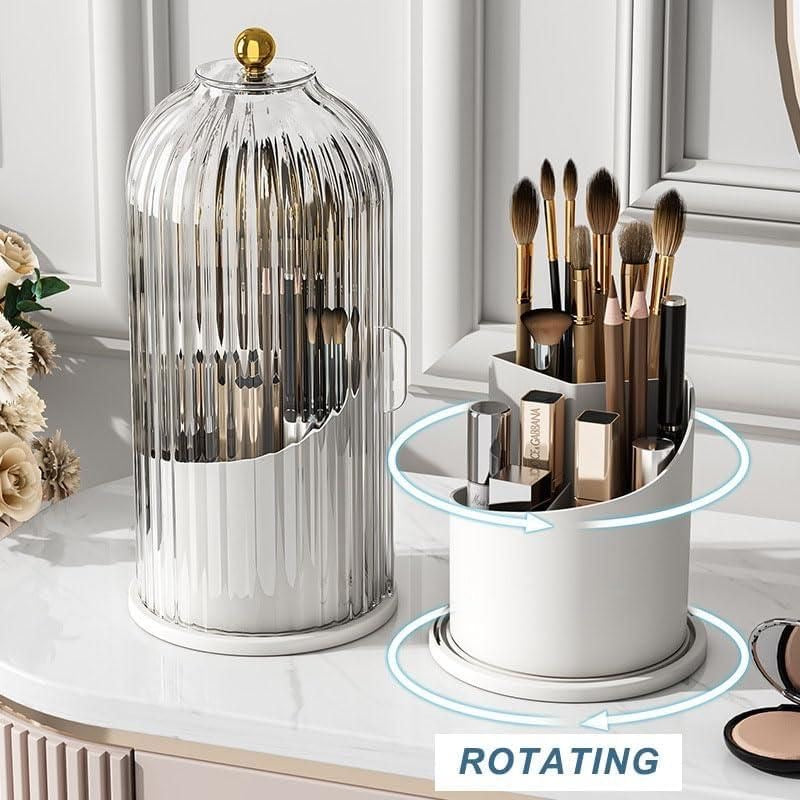 Countertop Rotating Brush holder with Lid