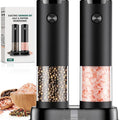 Automatic Electric Salt & Pepper Grinder Set (2-Pack) with Charging Base