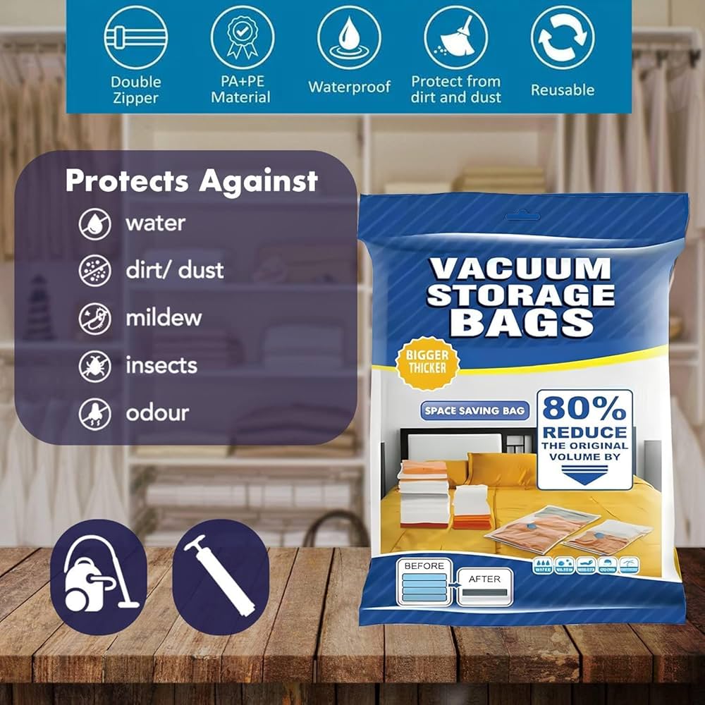 Vacuum storage bags
