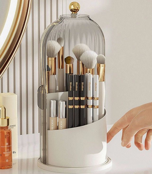 Countertop Rotating Brush holder with Lid