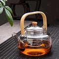 Glass Teapot with Bamboo Handle & Removable Infuser