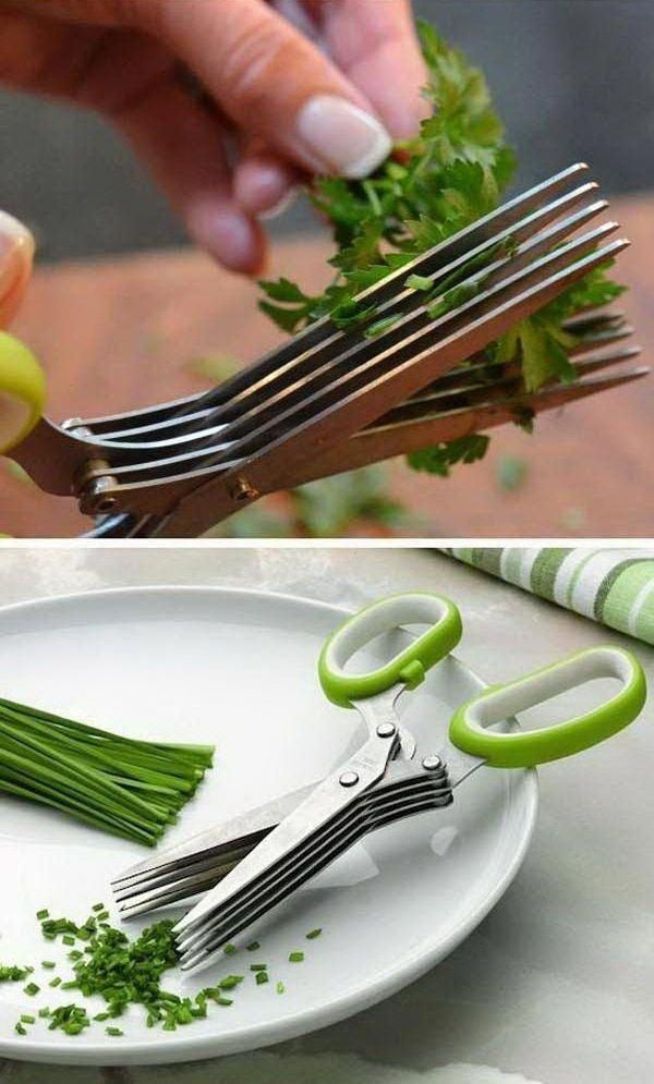 Multi-Blade Herb Scissors with Sheath