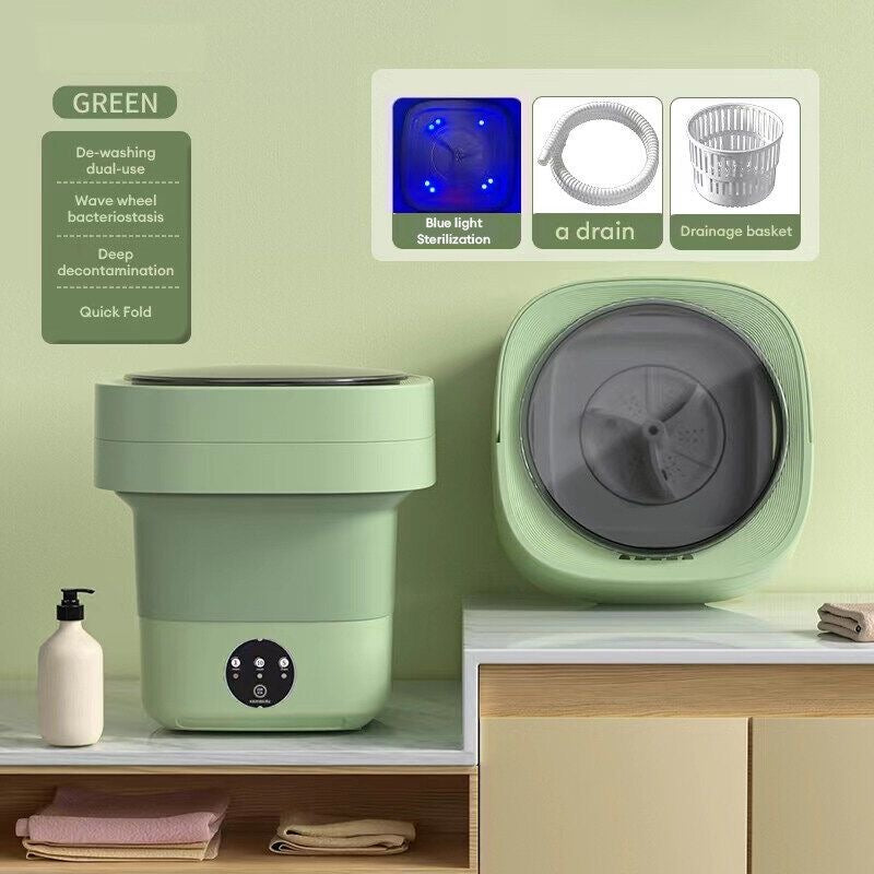 Collapsible portable washing machine