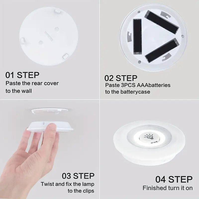 Wireless LED Puck Lights with Remote Control