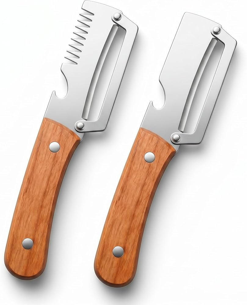Wooden Handle Stainless Steel Vegetable Peeler
