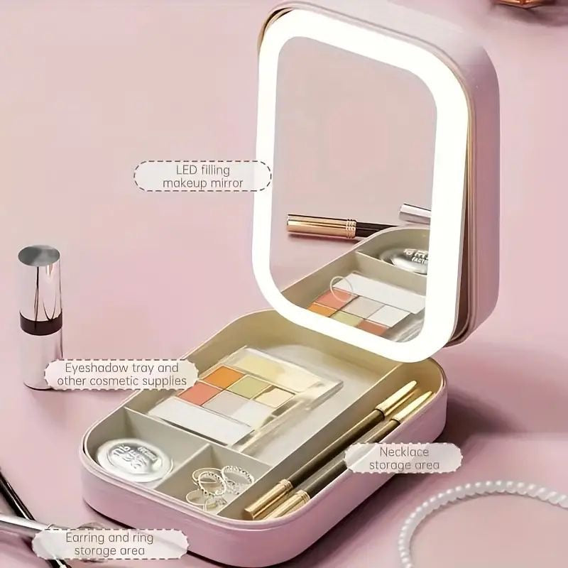 LED Mirror Makeup Organiser Box