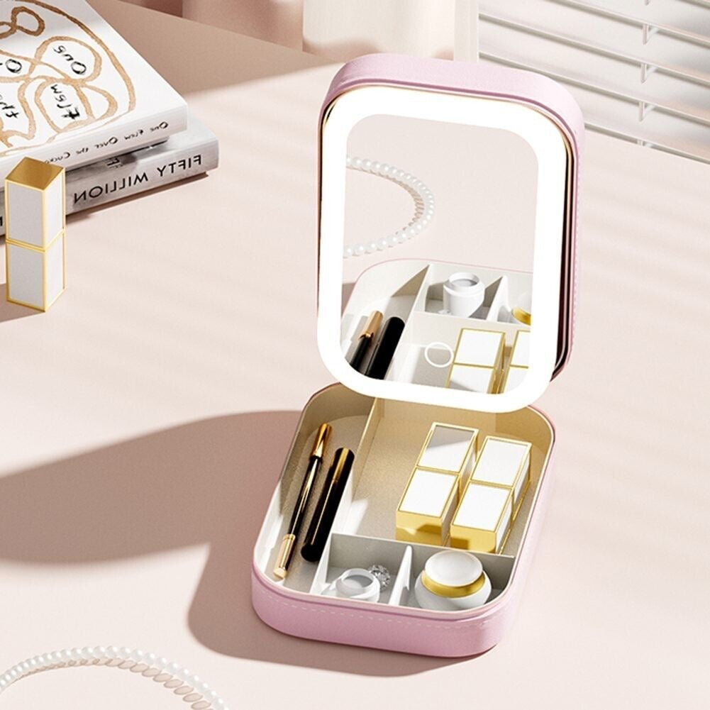 LED Mirror Makeup Organiser Box